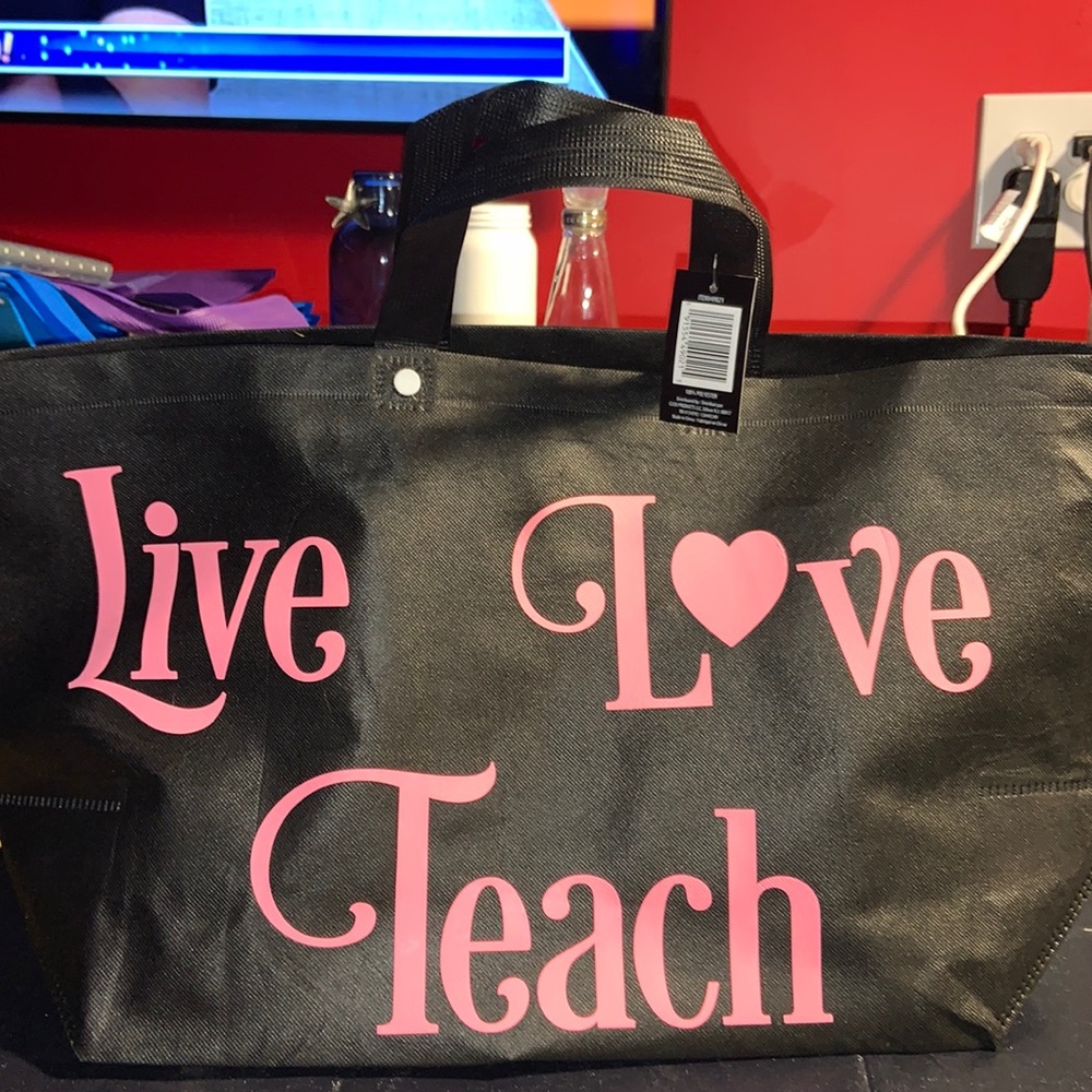 TEACHER XLARGE TOTE BAG 100% polyester NWT